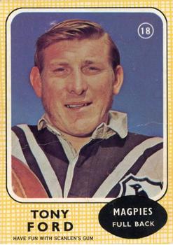 1970 Scanlens #18 Tony Ford Front